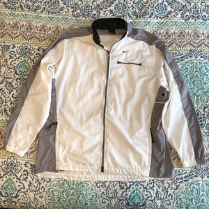 Nike white & gray windbreaker/ light jacket sz XL